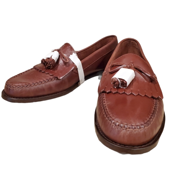 NEW G.H. Bass Cognac Esther Kiltie Tassle Leather Loafer - Picture 6 of 7